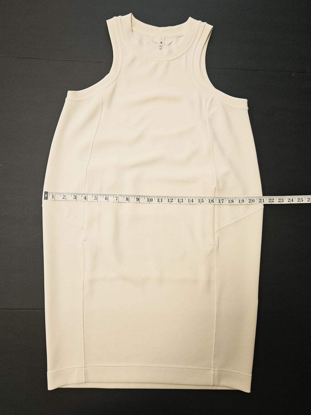 Lululemon Softstreme Back In Action Dress Lemon Sorbet Cream Mini Size 6 LW1DLSS - Picture 6 of 16